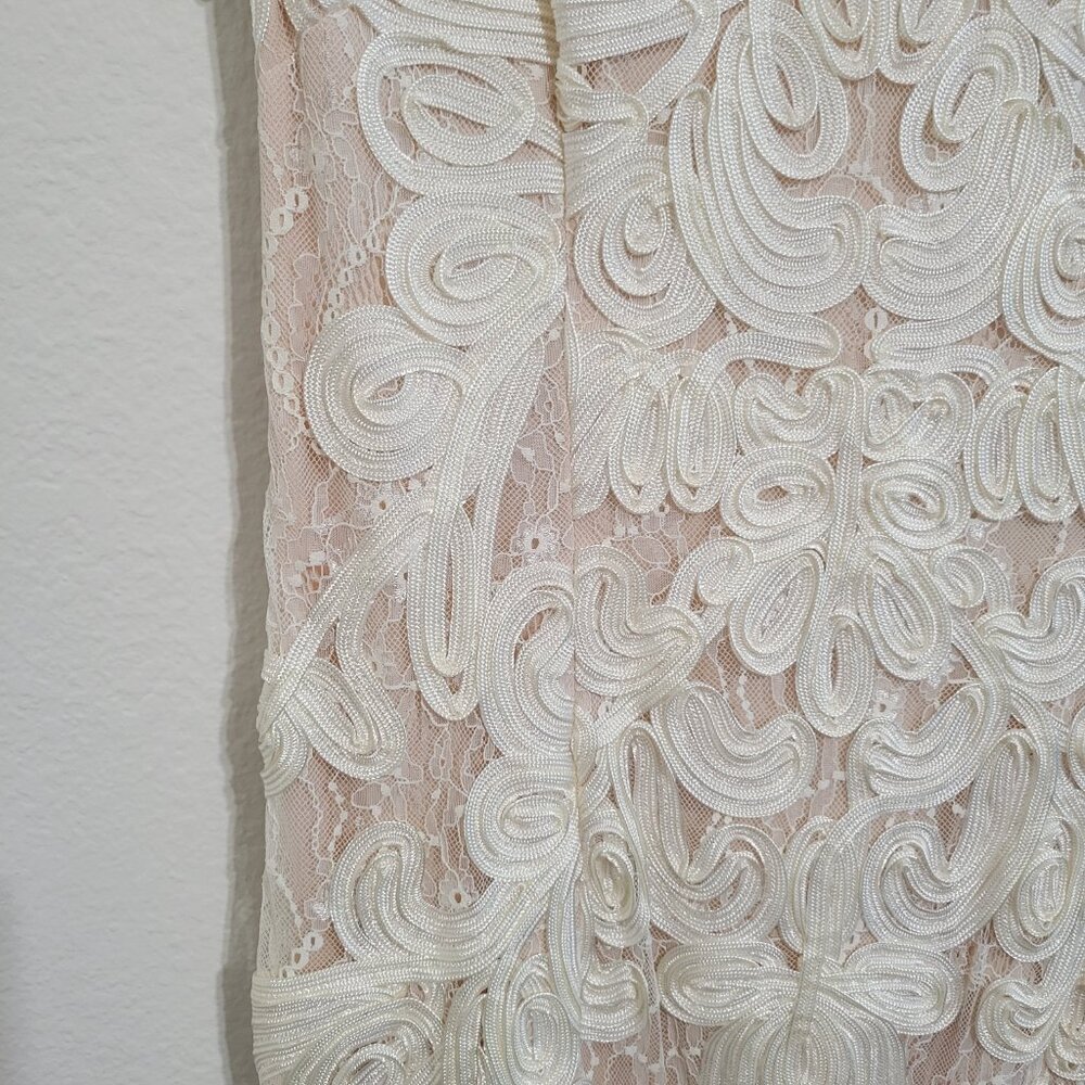 Js Collections Soutache Cream Floral Embroidered … - image 7